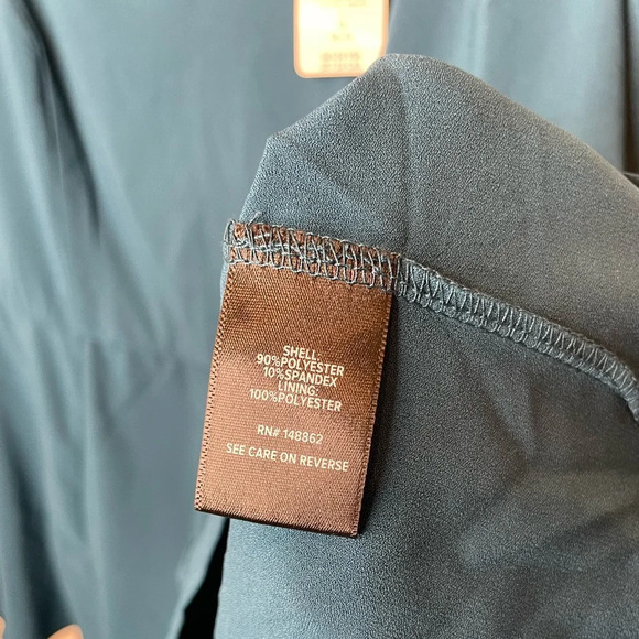 NWT Torrid Peplum Crepe Sweetheart Neck Top Size 1X 14/16 In Secret Garden Teal - Picture 6 of 7